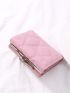 Quilted Embossed Heart Decor Small Wallet