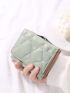 Floral Embroidered Quilted Kiss Lock Small Wallet