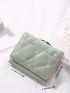 Floral Embroidered Quilted Kiss Lock Small Wallet