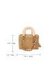 Quilted Detail Chain Decor Square Bag