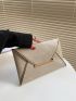 Metal Decor Contrast Binding Square Bag