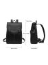 Stitch Detail Flap Backpack Buckle Design Waterproof