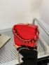 Mini Neon Red Chain Box Bag