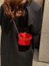 Mini Neon Red Chain Box Bag