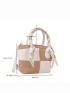Mini Two Tone Twilly Scarf Decor Satchel Bag