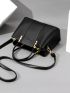 Letter Detail Square Bag
