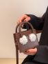 Mini Pom Pom Decor Square Bag