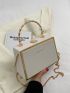 Mini Letter Detail Chain Box Bag