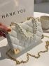 Mini Quilted Pattern Metal Decor Box Bag