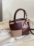 Mini Two Tone Twilly Scarf Decor Square Bag