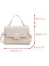 Litchi Embossed Flap Square Bag
