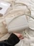 Litchi Embossed Flap Square Bag