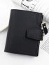 Solid Color Small Wallet Zipper
