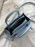 Mini Argyle Quilted Double Handle Square Bag