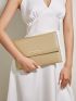 Metal Decor Chain Flap Square Bag