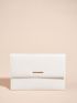 Metal Detail Flap Square Bag