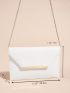 Metal Decor Flap Square Bag
