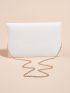 Metal Decor Flap Square Bag