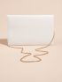 Metal Detail Flap Square Bag
