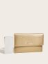 Metal Decor Chain Flap Square Bag