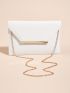 Metal Decor Flap Square Bag