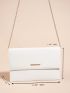 Metal Detail Flap Square Bag