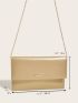 Metal Decor Chain Flap Square Bag
