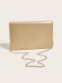 Metal Decor Chain Flap Square Bag