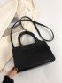 Minimalist Snap Button Square Bag