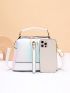 Ombre Square Handbag, Fashion Two Tone Crossbody Bag, Women's Small PU Purse, Mothers Day Gift For Mom