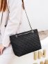 Minimalist Textured Chain Shoulder Bag