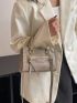 Mini Zipper Front Double Handle Square Bag