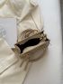 Mini Zipper Front Double Handle Square Bag