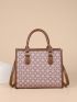 Allover Print Square Bag