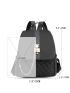Mini Chain & Metal Decor Functional Backpack
