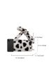 Heart Pattern Fluffy Square Bag