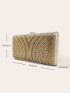 Rhinestone Decor Chain Box Bag