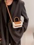 Mini Contrast Fluffy Flap Square Bag