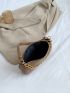 Minimalist Chain Decor Baguette Bag