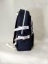 Colorblock Letter Patch Functional Backpack