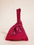 Small Hobo Bag Hot Pink Sequins Decor For Party