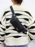 Letter Patch Detail Waist Bag