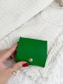 Litchi Embossed Flap Coin Purse