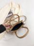 Mini Embossed Detail Contrast Fluffy Square Bag