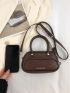 Mini Letter Graphic Double Handle Baguette Bag