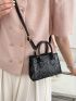 Mini Crocodile Embossed Square Bag