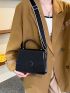 Stitch Detail Flap Square Bag