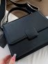 Stitch Detail Flap Square Bag