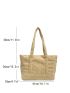 Minimalist Fuzzy Shoulder Tote Bag