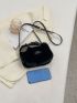 Ruched Detail Fluffy Hobo Bag With Bag Charm